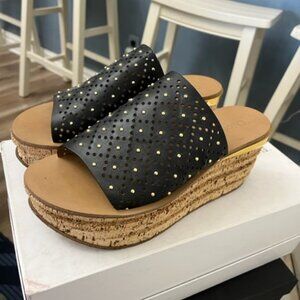 Chloe' Shoes, Black leather mules, Size 41